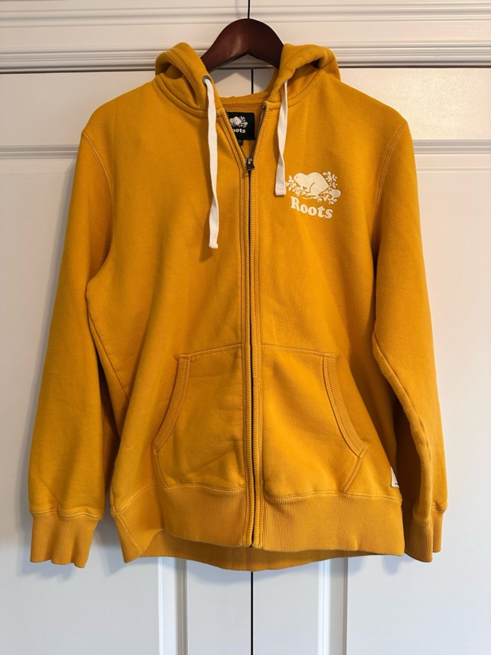Roots Unisex Mustard Yellow Zip Hoodie